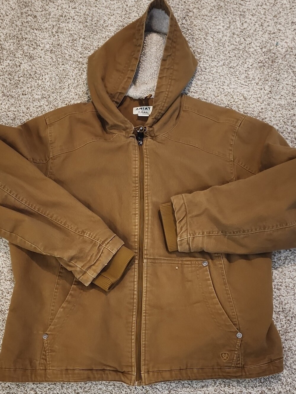 🐎Heavy-duty Ariat Rebar DuraCanvas hooded work jacket. Y2K WORKWEAR STREETWEAR